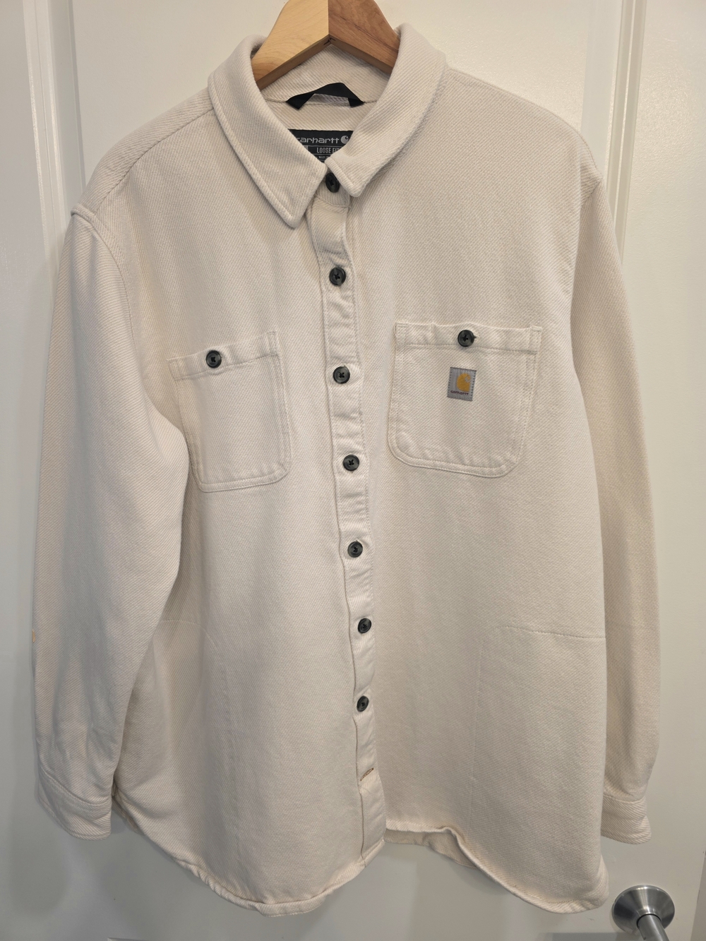 Carhartt TW5991-W Loose Fit Shirt Jacket - Off-White Cream - Men's XXL